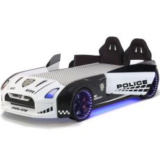 Дитяче ліжко машина GTR Police 190х90 см з підсвіткою, музикою, шкіряний салон, пультом